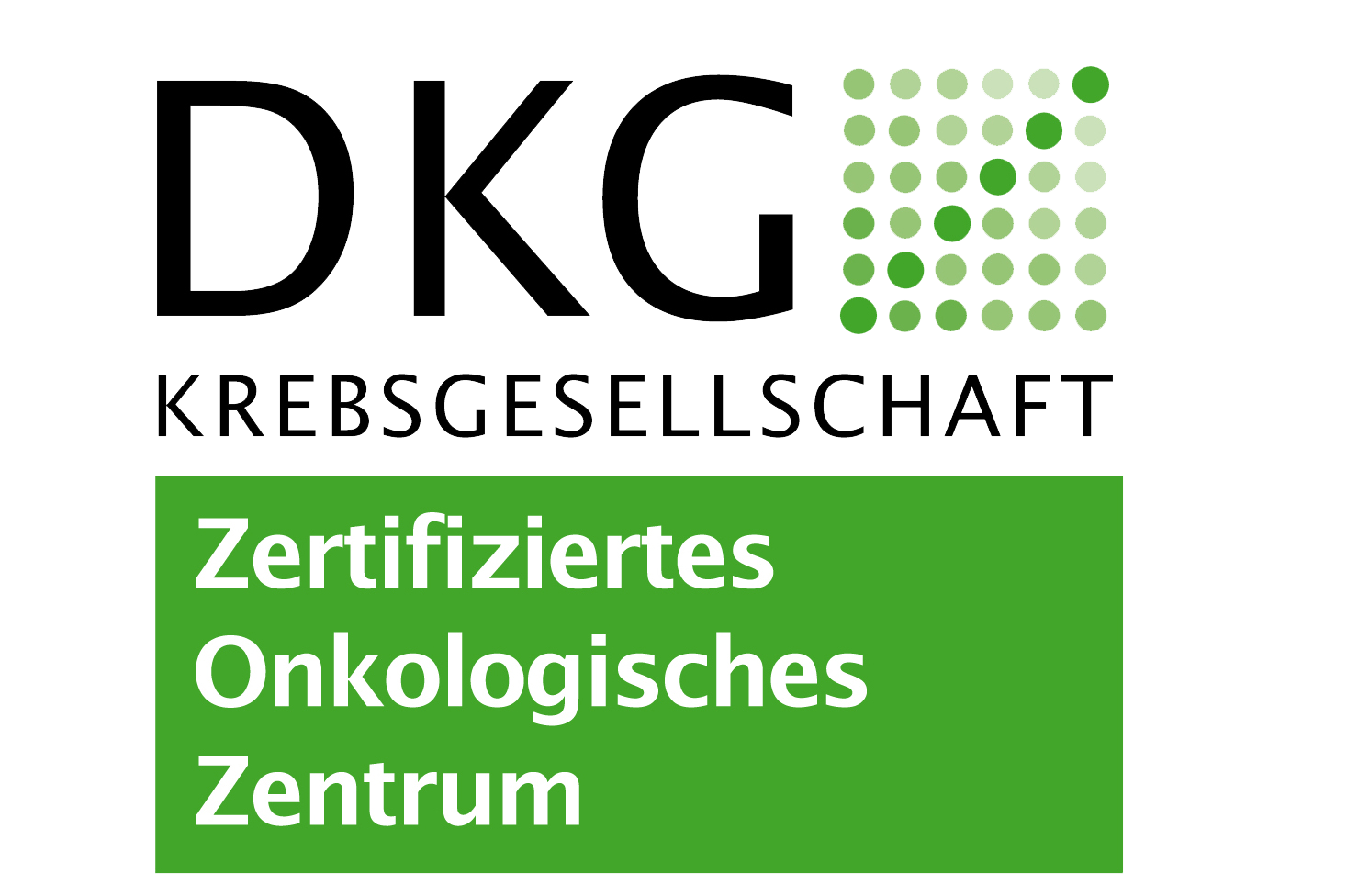 Zertifikat der Deutschen Krebsgesellschaft für zertifiziertes onkologisches Zentrum